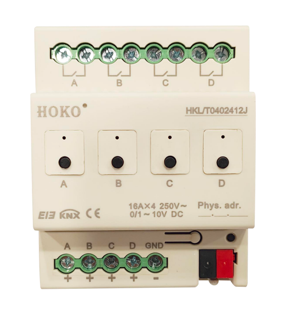 HKL-T0402412J 0/1-10V</br>Dimming actuator